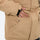 Men's breathable ski jacket with flap pockets - tan jacket, side pocket close-up with hand, for powder and piste riding