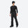 Men's waterproof 2L snow jacket and suspender pants - black snow pants with black top, for powder and piste riding