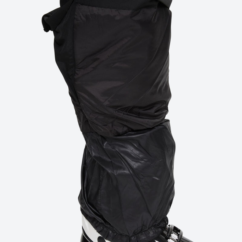Men's 2-layer snowboard jacket and bib pants - black snow pants, for skiing and snowboarding
