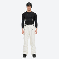 
                  
                    Men's breathable ski jacket with flap pockets - white snow pants with black top, for resort and backcountry days
                  
                