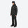 Men's breathable ski jacket with flap pockets - black jacket with black pants, for powder and piste riding
