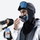 Aurus Mag-Tech facemask neckwarmer for snow sports - black mag-tech facemask on men with blue goggles, for resort ski days
