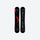 All-mountain snowboard with true twin shape - black top sheet with red moon graphic, for powder and piste days