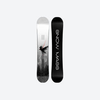 
                  
                    Freestyle twin tip snowboard for park and piste - white top sheet with ink eagle graphic, for park and freestyle riding
                  
                
