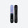 All-mountain snowboard with true twin shape - blue mountain photo top sheet, top and base view, for all-mountain snowboarding