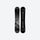 All-mountain snowboard with true twin shape - black top sheet with gray mist graphic, for powder and piste days