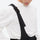 Breathable 3-layer suspender ski pants with cargo pockets - black, for cold-weather winter sports