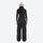 Unisex waterproof 3L bib snow pants - black bib snow pants with black top, on-model back view, for powder and piste riding