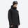 Men's 3-layer snowboard jacket and pants - black, on-model three-quarter front view, for resort and backcountry days