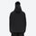 Men's breathable ski jacket and pants set - black, on-model back hood view, for cold-weather winter sports