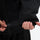 Men's waterproof 3L snow jacket and pants series - black, cuff strap close-up with hand, for powder and piste riding