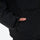 Men's breathable ski jacket and pants set - black, side pocket close-up with hand, for cold-weather winter sports