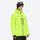 Men's breathable ski jacket and pants set - neon green, on-model three-quarter front view, for skiing and snowboarding