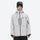 Men's breathable ski jacket and pants set - light gray, on-model front view, for skiing and snowboarding