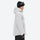 Men's waterproof 3L snow jacket and pants series - light gray, on-model hood side view, for powder and piste riding