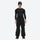 Men's 3-layer snowboard jacket and pants - black bib pants, on-model front view, for cold-weather winter sports