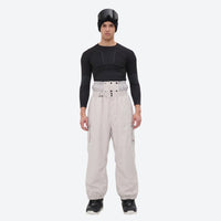 
                  
                    Men's waterproof 3L snow jacket and pants series - cream snow pants, on-model front view, for resort and backcountry days
                  
                