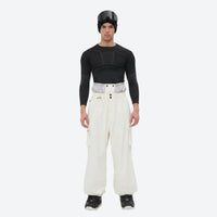 
                  
                    Men's 3-layer snowboard jacket and pants - cream snow pants, on-model front view, for powder and piste riding
                  
                