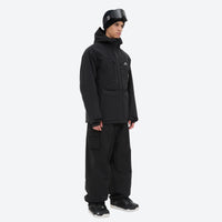 
                  
                    Men's waterproof 3L snow jacket and pants series - black jacket with black pants, for cold-weather winter sports
                  
                
