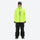 Men's breathable ski jacket and pants set - neon green, on-model full-body front view, for powder and piste riding