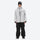 Men's breathable ski jacket and pants set - light gray jacket with black pants, for resort and backcountry days