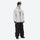 Men's 3-layer snowboard jacket and pants - light gray jacket with black pants, for powder and piste riding