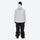 Men's waterproof 3L snow jacket and pants series - light gray jacket with black pants, for cold-weather winter sports