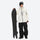 Men's breathable ski jacket and pants set - cream jacket with black pants, for skiing and snowboarding