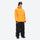 Men's waterproof 3L snow jacket and pants series - amber orange jacket with black pants, for resort and backcountry days