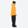 Men's breathable ski jacket and pants set - amber orange jacket with black pants, for powder and piste riding