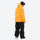 Men's waterproof 3L snow jacket and pants series - amber orange jacket with black pants, for skiing and snowboarding