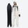 Women's breathable ski jacket and anorak set - white jacket with white pants, for resort and backcountry days