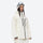 Women's 3-layer snowboard jacket and pants - white jacket, on-model three-quarter front view, for resort and backcountry days