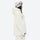 Women's waterproof 3L snow jacket and pants - white jacket, on-model side view, for powder and piste riding