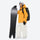 Women's 3-layer snowboard jacket and pants - mustard yellow anorak jacket with white pants, for powder and piste riding