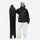 Women's breathable ski jacket and anorak set - black jacket with white pants, for skiing and snowboarding