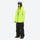 Women's 3-layer snowboard jacket and pants - neon green jacket with black pants, for cold-weather winter sports