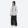 Women's 3-layer snowboard jacket and pants - light gray jacket with black pants, for powder and piste riding