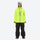Women's breathable ski jacket and anorak set - neon green jacket with black pants, for powder and piste riding