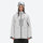 Women's waterproof 3L snow jacket and pants - light gray jacket, on-model front view, for skiing and snowboarding