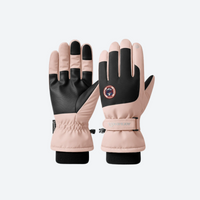 
                  
                    Comfort ski gloves with touchscreen fingertips - snow gloves pair, pink pair view, for snow sports weekends
                  
                