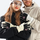 Blizzard full finger snow gloves all day warmth - cream snow gloves on couple, couple wear view, for skiing and snowboarding
