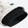 Snow gloves with buckle strap and insulation - white snow glove cuff, knit cuff close-up, for snow sports weekends