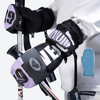 
                  
                    Letter print winter mittens for snow sports - purple letter print snow mittens, for skiing and snowboarding
                  
                