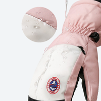
                  
                    Blizzard snow mittens with three layer warmth - pink snow mittens with water beads and badge, for snow sports weekends
                  
                