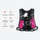 Compact waterproof backpack for snow sports - magenta waterproof vest backpack, for skiing and snowboarding