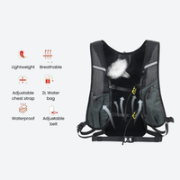
                  
                    20L waterproof vest-style travel backpack - gray green waterproof vest backpack, for skiing and snowboarding
                  
                