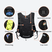 
                  
                    Lightweight waterproof pack with pocket organization - black waterproof vest backpack, for skiing and snowboarding
                  
                