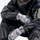 Enhanced comfort snow mittens with warm fleece - black and print snow mittens on model, for snow sports weekends