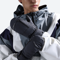 
                  
                    Blizzard X snow mittens for extreme winter sports - black and print snow mittens on model, for skiing and snowboarding
                  
                